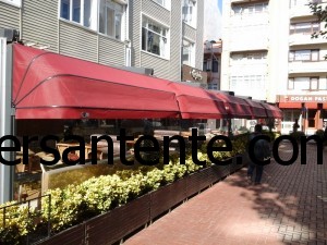 bordo körüklü tente